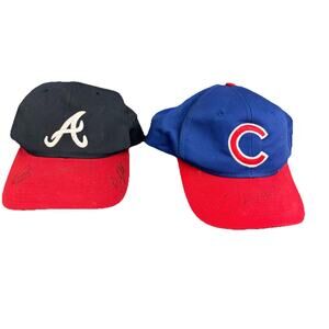 Atlanta Braves & Chicago Cubs Autographed Hats- Dave Justice? Attic Find Read